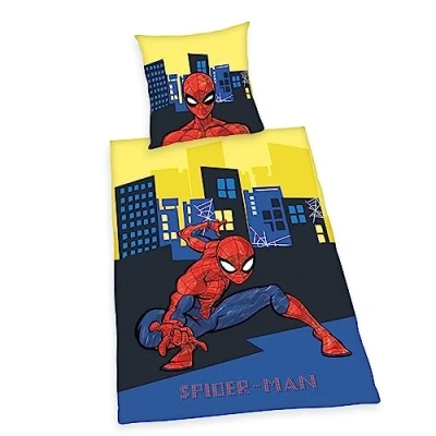 Immagine di Herding Set di Biancheria da Letto Spiderman, Federa 80 x cm, Copripiumino 135 200 Con Cerniera Scorrevole Qualità, Cotone