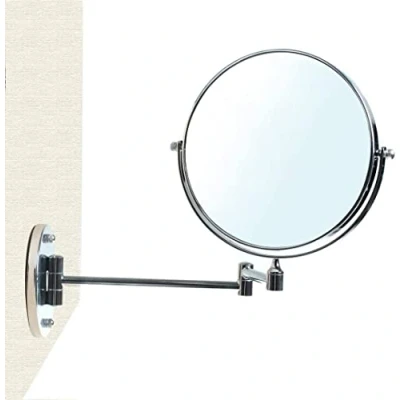 Immagine di HIMRY Specchio da Trucco 8 Pollici, Ingranditori 10X, Cosmetico Parete, 20 cm Doppio Faccia a Bagno per e Rasatura, Argento, Cromato, KXD3107 10x