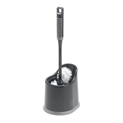 Immagine di Addis Comfigrip Round Open Set spazzolone WC, Metallizzato Grafite, 17 x 14 43 cm