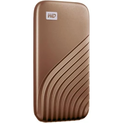 Immagine di WD 2 TB My Passport SSD portatile con tecnologia NVMe, USB C, fino a 1.050 MB/s in lettura, 1000MB/s scrittura, Oro