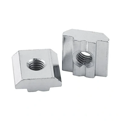 Immagine di 50Pz Nichelata Rivestito in Carbonio dell&#039;Argento di del Dado T Scanalatura Scorrimento per Profilo Alluminio Accessori Standard Europeo(EU30 M5)
