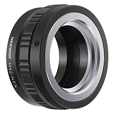 Immagine di Neewer Adattatore per obiettivo M42 fotocamera Sony NEX E Mount, compatibile con A7 A7S/A7SII A7R/A7RII A7II A3000 A6000 A6300 3 3C 5 5C 5N 5R 6 7 VG10/20