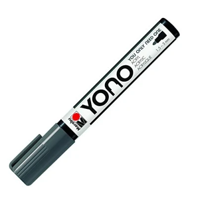Immagine di Marabu 12400103079 YONO, pennarello acrilico versatile con punta rotonda giapponese, a base d&#039;acqua, resistente alla luce e impermeabile, per quasi tutte le superfici, 1,5 3 mm