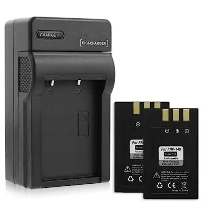 Immagine di 1 o 2 batteria/S + Caricabatteria (Auto/Corrente) per Fuji NP 140/Fujifilm FinePix S100fs, S200EXR, s205exr