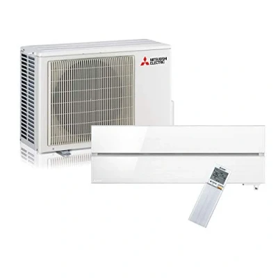Immagine di Mitsubishi Electric MSZ LN25VGV E1 Kit Climatizzatore Inverter Monosplit Pompa di Calore Composto Interna e unità Esterna Potenza 2,5 kW (9.000 BTU), 230 V, Pearl White