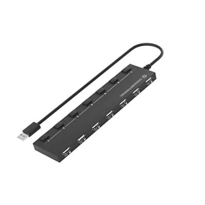 Immagine di Conceptronic HUBBIES 7 Port USB 2.0 Hub Porte 3.0 Nero