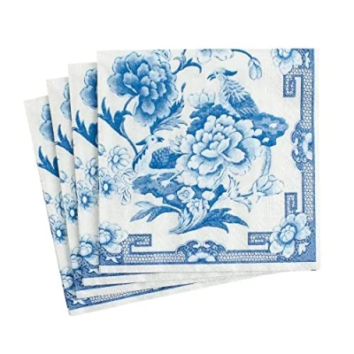 Immagine di Caspari Tovaglioli di Carta, Colore: Blu/Bianco