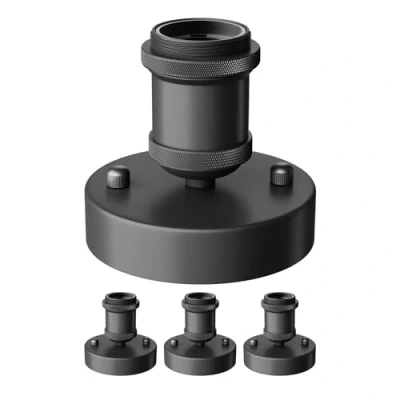 Immagine di ledscom.de 4 pezzi Plafoniera/porta lampada RETRA, nero opaco, 1x E27 max. 60W