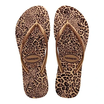 Immagine di Havaianas SLIM Animals Minime Infradito da bagno per bambini, Taglia: 25 26, Sand grey/golden Sintetico