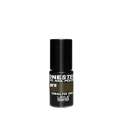 Immagine di ONE STEP Smalto Semipermanente in Gel 3 1 Veloce e Facile Applicazione Durata Settimane Alta Pigmentazione Senza Strato di Dispersione 5ML Layla Cosmetics N.8 ANTHRACITE (Grigio)