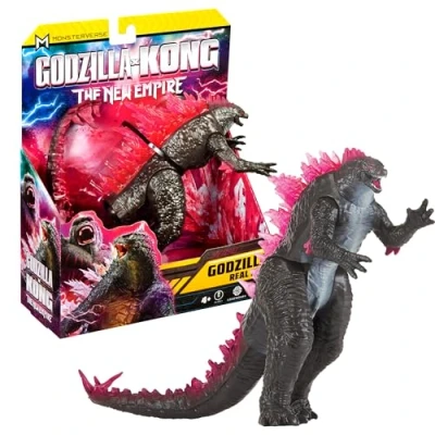 Immagine di MonsterVerse Godzilla x Kong: The New Empire, 15 cm, Real Feel Godzilla, personaggio iconico da collezione, per bambini dai 4 anni in su