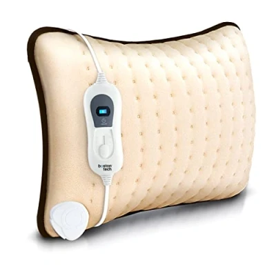 Immagine di Cuscino elettronico morbido per schiena, spalle e collo traspirante Cuscinetto elettrico a 3 livelli, riscaldamento ultra veloce, lavabile, spegnimento automatico 90 Min, modello WE118