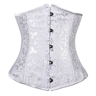 Immagine di Everbellus Donna Floreale Allenamento Vita Cintura Corsetto Stringivita Modellante Intimo Bianco Medium