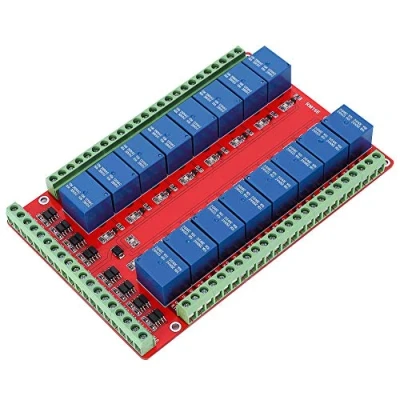 Immagine di Modulo relè a 16 canali DC 24V Tipo isolato Scheda di interfaccia Trigger alto/basso livello