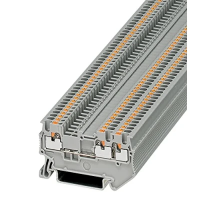 Immagine di Phoenix Contact PT 1,5/S TWIN 3208155 Morsetto passante componibile Numero Poli (num): 3 0.14 mm² 1.5 Grigio 50 pz.