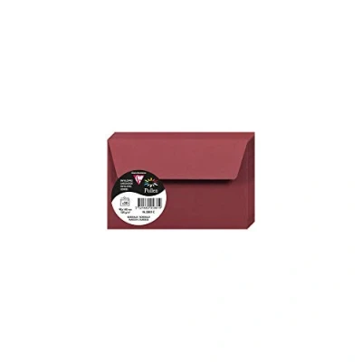 Immagine di Clairefontaine 5881C Pacco da 20 Buste autoadesive Formato 9x14cm 120g/m² Colore Bordeaux Inviti Eventi e Corrispondenza Gamma Pollen Carta Premium Liscia