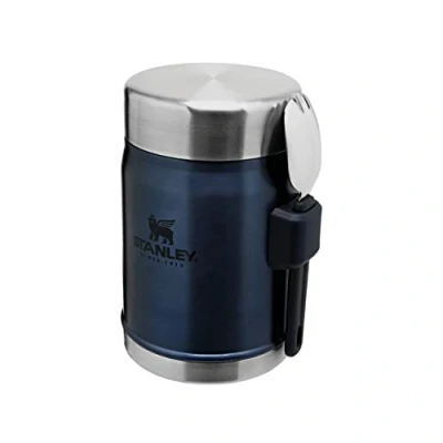 Immagine di Stanley Classic Legendary Food Jar 0.4L Con Spork Thermos Mantiene Caldo O Freddo Per 7 Ore Contenitore Termico Alimenti Caldi Lavabile In Lavastoviglie Senza BPA Nightfall