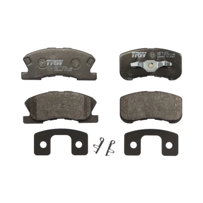 Immagine di TRW GDB3220 Kit pastiglie freno con segnalatore acustico usura accessori MITSUBISHI: L200 III Pick up, DAIHATSU: Cuore 6, Sirion I