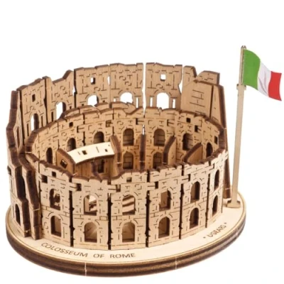 Immagine di UGEARS Colosseo di Roma Puzzle 3D per Adulti Kit Modellismo Passatempi con in Legno Uomini Rompecabezas Modello da Costruire