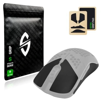 Immagine di SensoryBoost Grip Tape Set per Glorious Model O (+ Pad) Assorbente dal sudore, estremamente antiscivolo, ultrasottile (0,5 mm) Autoadesivo e senza residui Accessori mouse da gioco