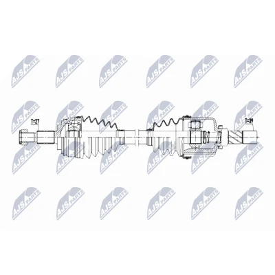 Immagine di NTY NPW RE 184 Albero motore / Semiasse Assale anteriore Sx 666 Cambio manuale RENAULT: Megane 4