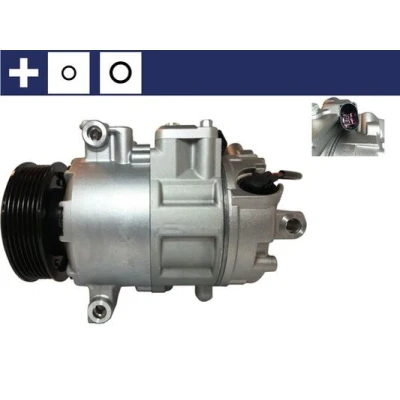 Immagine di MAHLE ORIGINAL ACP 914 000S Compressore Aria Condizionata 6SEU14C 12V PAG 46 R134a con anello tenuta AUDI: Q7, A8 D3