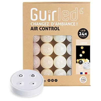 Immagine di Ghirlanda luminoso a LED per batuffoli di Cotone USB Telecomando wireless Luce notturna bambini 2h Adattatore alimentazione doppio 2A incluso 4 intensità 24 sfere m
