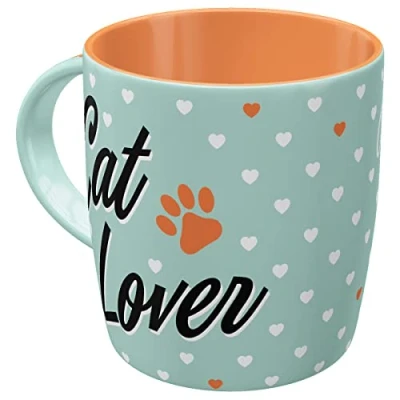 Immagine di Nostalgic Art Tazza da caffè retrò Animal Club Cat Lover Idea Regalo per Proprietari di Gatti, in Ceramica, Design Vintage, 8.5 x 13 9 cm