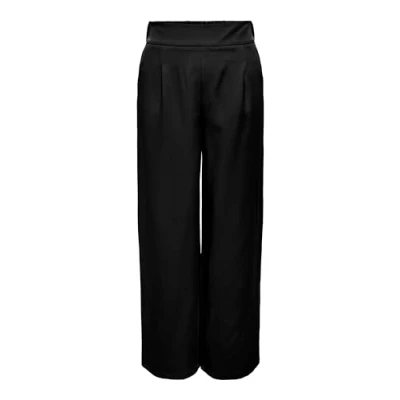 Immagine di JACQUELINE de YONG Pantaloni femminili taglio dritto a vita alta pantaloni, Nero , (S)W x 32L