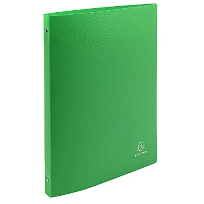 Immagine di Exacompta 51193SE Confezione da 5 Raccoglitori Opak Polipropilene Opaco 0.5 mm 4 Anelli Tondi 15 Dorso 20 F.to Esterno 25x32 cm per A4 Colore: Verde Chiaro