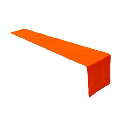 Immagine di Lemos Home Runner da tavola di alta qualità in 100% cotone, collezione concetto, colore e dimensioni a scelta (runner 40 x 200 cm, arancione)