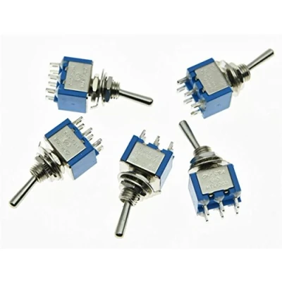 Immagine di Kaish, 5 interruttori DPDT per chitarra, mini interruttore a levetta, 2 posizioni, on on, 6 pin, auto/barca