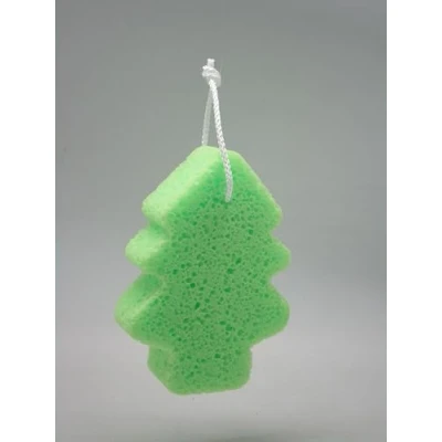 Immagine di martini SPA Xmas Collection Spugna corpo soft sagomata Albero di Natale con cordino, in poliuretano, colore verde, 15,5x12x4cm, 12g, 1 unità