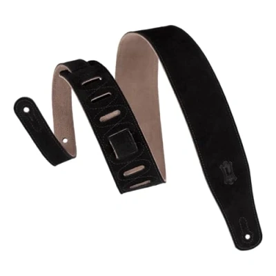 Immagine di Levy&#039;s MS26 BLK Tracolla Per Chitarra Suede Leather Backing 2 1/2&quot; Black