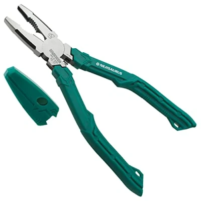 Immagine di ENGINEER PZ 77 Pinze di presa combinate multifunzione resistenti (ganasce antiscivolo per una rapida rimozione viti danneggiate) Made in Japan, NEJI Saurus RX, verde