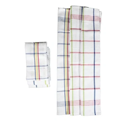 Immagine di Set 6 Strofinacci Asciugapiatti Cotone a Nido d&#039; Ape Botticelli Home Olbia 50x70 cm