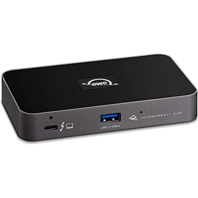 Immagine di OWC Hub Thunderbolt 5 porte 60W di potenza ricarica (3) 4 (USB C), USB 3.2 Gen 2 tipo A, compatibile con M1/M2 Macs, 3 Mac e PC, USB4 macchine