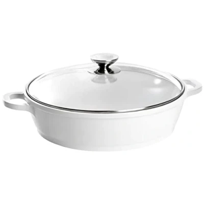 Immagine di Berndes Vario Click Induction B.Nature Tegame con Coperchio 32 cm, Alluminio Pressofuso, Bianco