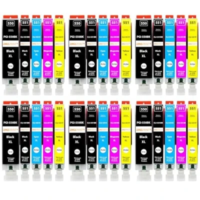 Immagine di Amaprint 30 XL cartucce compatibile con Canon PGI 550 CLI 551 per Pixma IP7200 IP7250 IX6800 IX6850 MG5400 MG5450 MG5500 MG5550 MG5600 MG5650 MG5655 MG6400 MG6450 MG6600 MG6650 MX725 MX920 MX925