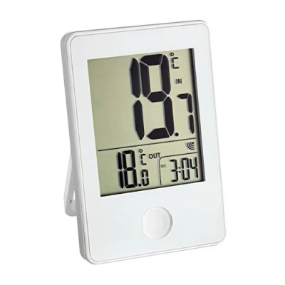 Immagine di TFA Dostmann 30.3051 Pop, digitale termometro radio, bianco con batterie
