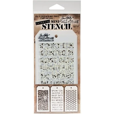 Immagine di Stampers Anonymous Tim Holtz Mini Layered Stencil Set # 17