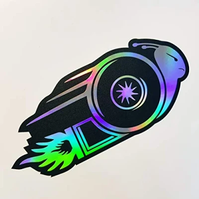Immagine di folien zentrum Foil Center Turbo Lumaca 16 x 7 cm Adesivo per Auto Oilslick Nero Cambia Colore Arcobaleno Infradito Ologramma Effetto Metallico JDM Tuning Decalcomania Divertimento (1)