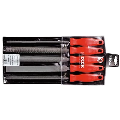 Immagine di Dick 13042000 KIT di lime/raspe, taglio 2, 5 pezzi Lunghezza 200 mm 1