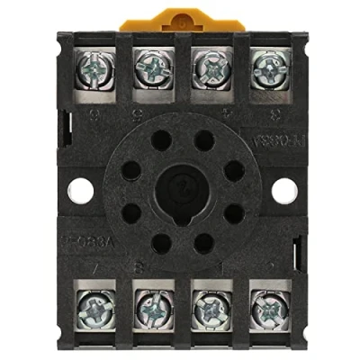Immagine di Base relè a 8 pin due aperti e chiusi,Connessione in lamiera di rame,Installazione su guida,Compatibile con MK2P,AH3,ASY,DH48,JQX 10F,JTX 2C,ST3PA