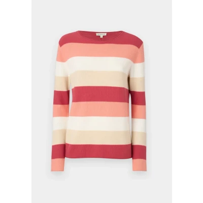 Immagine di TOM Tailor Structured Striped Maglione, Donna, Taglia: Small, Red/apricot