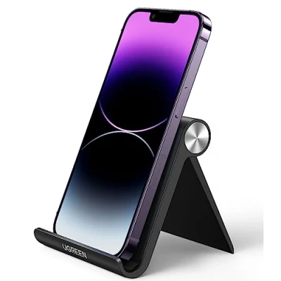 Immagine di Ugreen Supporto per telefono cellulare, con design ad angolo regolabile, compatibile iPhone 11 Pro, X, 8, 7, 6, Galaxy S9 S8 Note S7, LG G6, Nexus 6P, Google Pixel, Sony, HTC, One Plus (nero)
