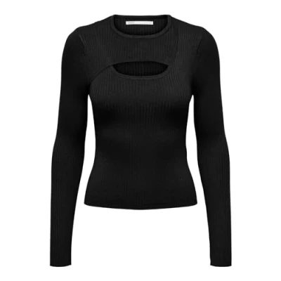 Immagine di Maglia Only Onlashley Ls Peakaboo Oneck Knt Nero IT 42