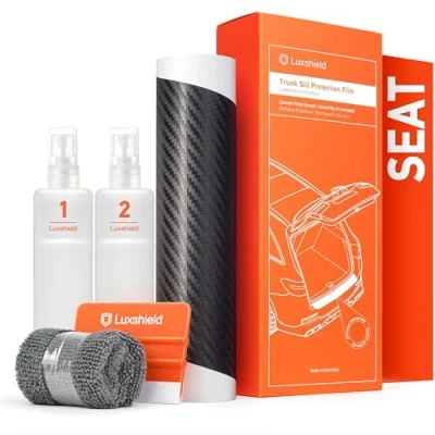 Immagine di Luxshield Pellicola Protettiva per Bordo di Carico Seat Ateca 1 (I) KH7 I 2016 2024 Protezione Paraurti, antigraffio, vernice Filo A Carbone