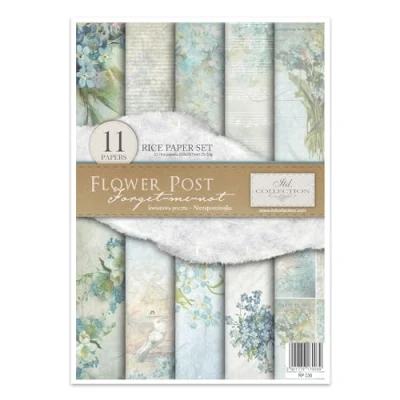 Immagine di ITD Collection Carta di Riso, Multicolore (Flower Post), 29.7 x 21 cm