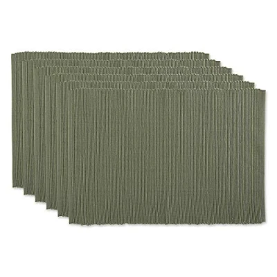 Immagine di DII Basic Everyday Set da tavola a coste, 100% cotone, 13 x 19 cm, 6 pezzi